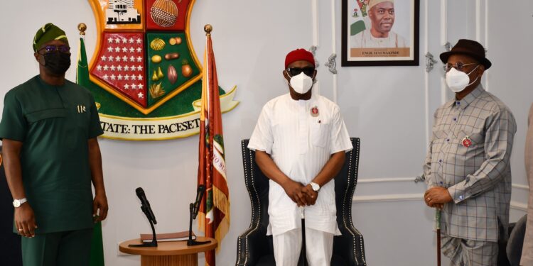 PHOTO: Gov Wike visit Makinde and Condolence Visit to Olubadan Family