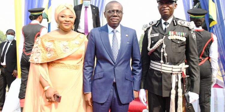 PHOTOS: Gov Sanwo-Olu at the Farewell/Pull-Out Parade in Honour of AIG Hakeem Odumosu, at Police College, Ikeja