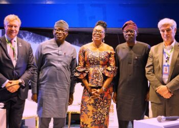 PHOTOS: Govs Sanwo-Olu, Fayemi at a high-level with the Theme: Ports to Arms: Africa Responds to Covid-19-Equity, Delivery and Manufacturing, Held at Transcorp Hilton Hotel, Abuja, On Wednesday 23 February 2022