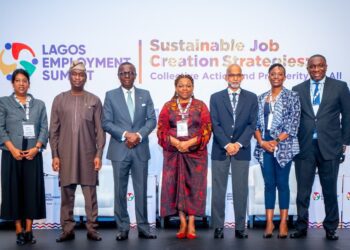 PHOTOS: Gov. Sanwo-Olu at the Lagos State Employment Summit Held at Eko Hotel and Suites, Victoria Island, on Thursday, 3rd of March, 2022