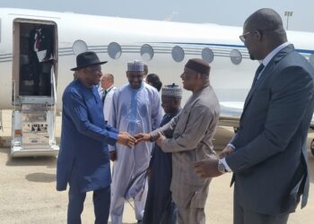 Ex-President Jonathan arrives Dakar for sub-regional dialogue on democracy, peace