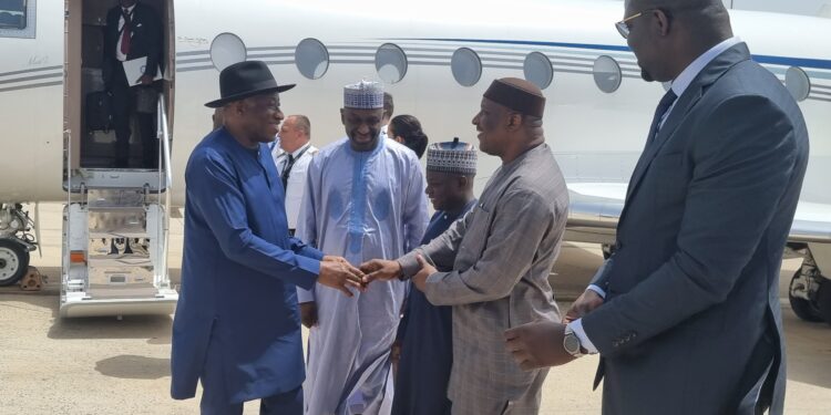 Ex-President Jonathan arrives Dakar for sub-regional dialogue on democracy, peace