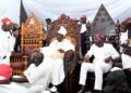 PICTURES: Asiwaju Bola Tinubu Arrives in Lagos, Pays Homage to the Oba of Lagos, Oba Rilwan Akiolu in His Palace, on Sunday, June 19, 2022