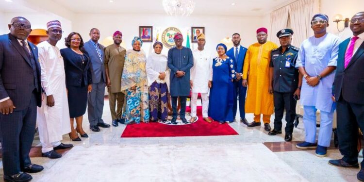PHOTOS: The Governing Council of the National Youth Service Corps (NYSC) Pay Courtesy Visit to Gov. Sanwo-Olu at the Lagos House, Marina, on Monday, November 14, 2022
