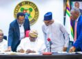 PHOTO NEWS: Gov. Sanwo-Olu Signs Y2023 Appropriation Bill Into Law At The Lagos House, Ikeja, On Friday, 27 January, 2023