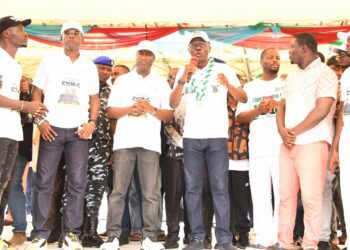 PICTURES: Lagos Students Mega Endorsement Rally For Gov Sanwo-Olu, Tinubu At Mobolaji Johnson Arena, Onikan, On Friday, 27th January, 2023
