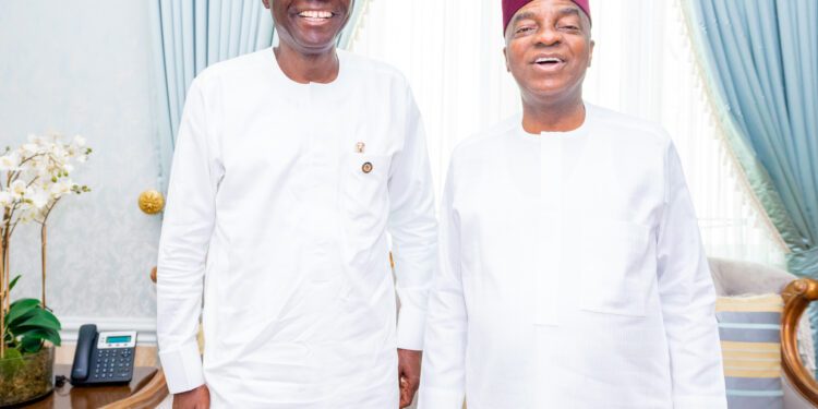 PHOTO NEWS: Gov. Sanwo-Olu Pays Courtesy Visit To Bishop Oyedepo, Founder Of Living Faith Church Worldwide On Monday,13 March 2023