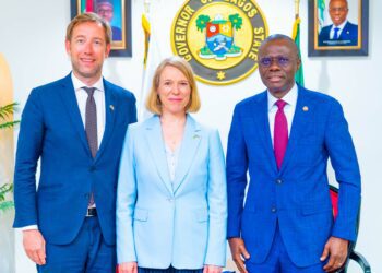 PHOTOS: Gov Sanwo-Olu Receives Norwegian Minister Of Foreign Affairs, Mrs Annikenn Huitfeldt At The Lagos House, Marina On Monday, 17 April 2023