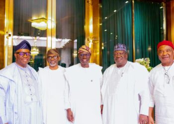PHOTOS: Govs Sanwo-Olu, Uzodinma, Rt Hon Femi Gbajabiamila, Senator Lawan At A Strategic Meeting In Abuja
