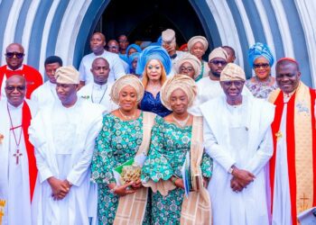 PICTURES: Gov Sanwo-Olu, Dep Gov Hamzat At Second Term Inauguration Thanksgiving Service At The Cathedral Church Of Christ, Marina, On Sunday, 4th June 2023
