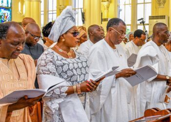 PICTURES: Gov Sanwo-Olu Attends Commendation Service Of Late Otunba Subomi Balogun At The Cathedral Church Of Christ, Marina, On Thursday, 6th July 2023