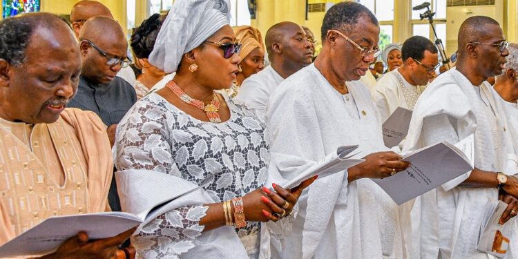 PICTURES: Gov Sanwo-Olu Attends Commendation Service Of Late Otunba Subomi Balogun At The Cathedral Church Of Christ, Marina, On Thursday, 6th July 2023