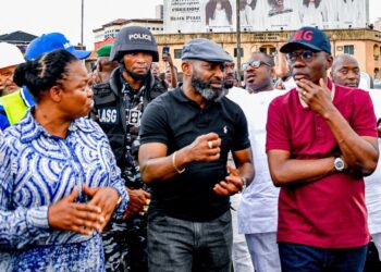 PHOTOS: Gov Sanwo-Olu At The Reopening Of Apongbon Bridge On Saturday, 8th July 2023