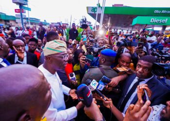 PHOTOS: Governor Sanwo-Olu Visits Helicopter Crash Site At Oba Akran Avenue, Ikeja