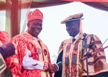 Oborevwori congratulates Okpe monarch on installation as Chancellor, Army ‘varsity