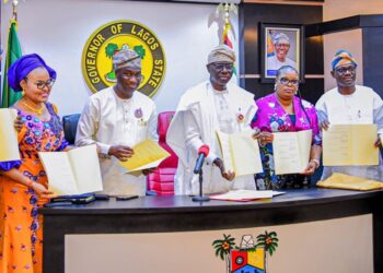 PHOTOS: Gov. Sanwo-Olu Signs Y2024 Appropriation Bill into Law at the Lagos House, Ikeja, on Monday, 15 January, 2024
