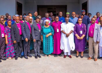 Photos: Gov. Sanwo-olu Attends the Church of Nigeria (Anglican Communion) Annual Retreat for Bishops and Their Wives at Archbishop Adebola and Oluranti Ademowo Christian Resource Centre (Faith Plaza), Bariga, on Monday, 8 January, 2024