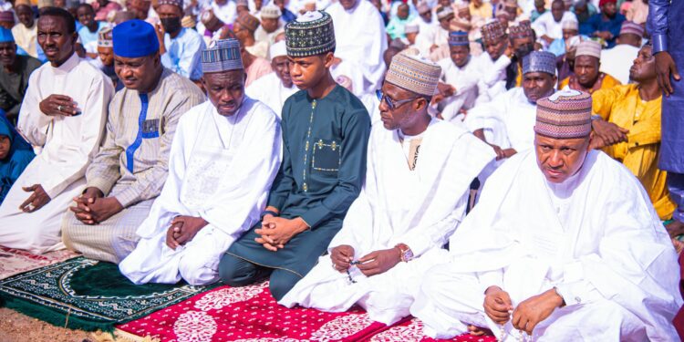 Idris attends Eid prayer, calls on Nigerians to recover lost values