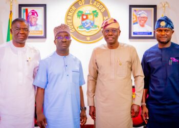 PICTURES: Edo State Governor-Elect, Senator Monday Okphebolo pays appreciation visit to Governor Sanwo-Olu at Lagos House, Marina, on Saturday 28th September 2024