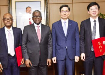 Signing Ceremony of the Strategics Cooperation Agreement between Dangote Industries Limited and China National Building Materials Group Co. Limited (CNBM) in Lagos on Wednesday, October 2, 2024
