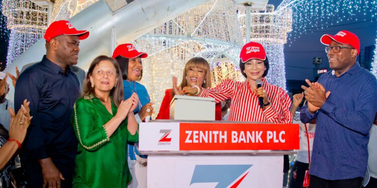Zenith Bank lights up Ajose Adeogun street, ushering in the yuletide season
