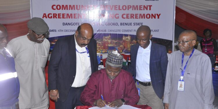 Dangote Cement, Benue Communities Seal Landmark Development Pact
