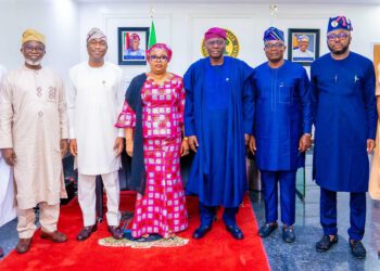 PICTURES: Gov. Sanwo-Olu Receives New Principal Officers of Lagos House of Assembly Led by the Speaker, RT. Hon. Mojisola Meranda, at Lagos House, Ikeja, on Monday, 20 January 2025