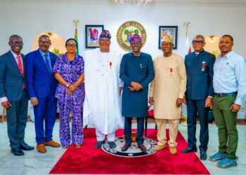 PICTURES: Governing Council of Nigerian Institute of Management (Chartered) Pay Courtesy Visit to Governor Sanwo-Olu, at Lagos House, Marina, on Wednesday, February 19th, 2025