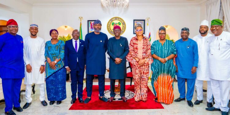 PHOTOS: The Senior Management Team of National Commission for Museums and Monuments Nigeria (NCMM) Led by the Director-General, Mr. Olugbile Holloway Pays Courtesy Call on Gov. Sanwo-Olu at Lagos House, Marina on Tuesday, July 22, 2025