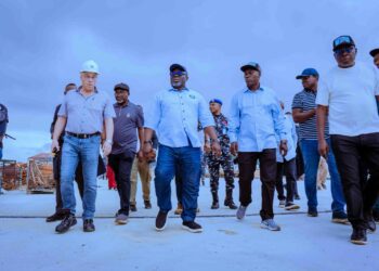 Jubilation, Commendation As Oborevwori Inspects Udu Harbour Mkt, Flyover, Storm Drainage in Warri