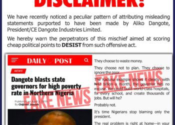 Disclaimer from Dangote