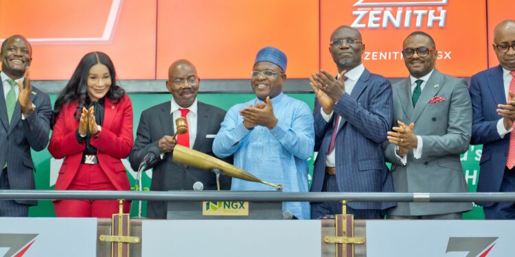 Jim Ovia: Founder/Chairman Zenith Bank, Reaffirms Strong Commitment to Shareholder Value at the NGX Closing Gong Ceremony