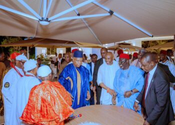 Shettima, Oborevwori, Okowa, Others Honour Pa Ogbue at Burial in Delta