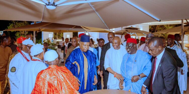 Shettima, Oborevwori, Okowa, Others Honour Pa Ogbue at Burial in Delta